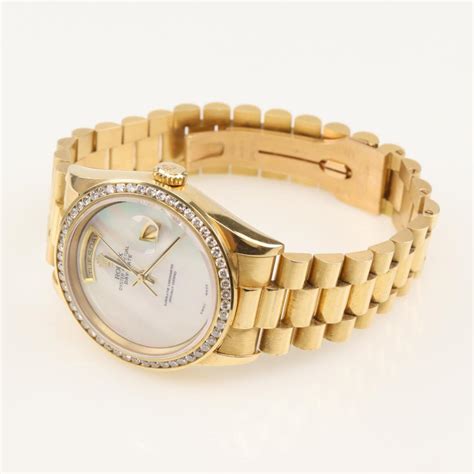 rolex 1.60cts tw diamond 18kt gold presidential watch|rolex day date president yellow gold.